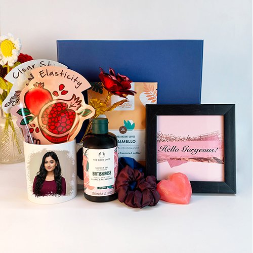 Hello Gorgeous Valentine's Day Self-Care Gift Box / Hello Gorgeous Personalised Valentine's Day Self-Care Gift Box-Giftii