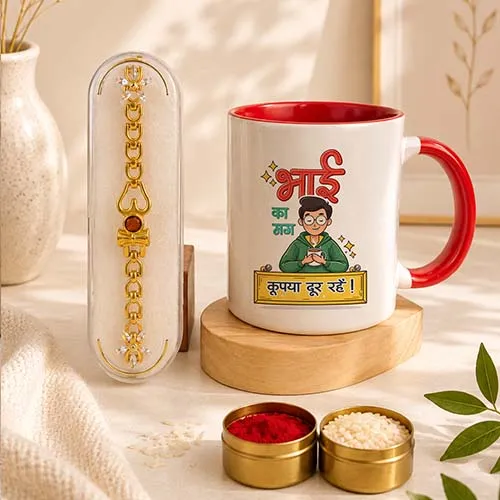 Bhai Ka Mug With Premium Rakhi For Brother-Giftii