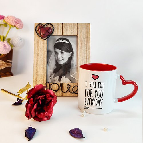 Endless Love Mug With Personalized Frame Gift for Valentine-Giftii