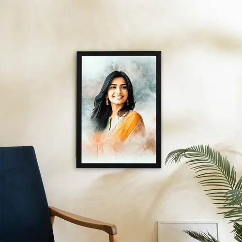 Watercolor Personalised Portrait Photo Frame-Giftii