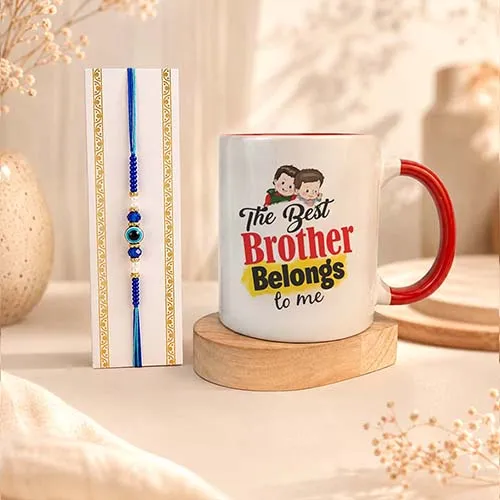 The Best Brother Belongs To Me Rakhi Mug Set-Giftii