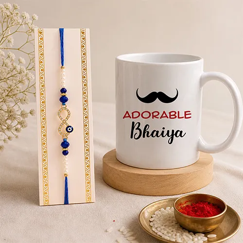 Adorable Bhaiya Rakhi Mug Combo-Giftii