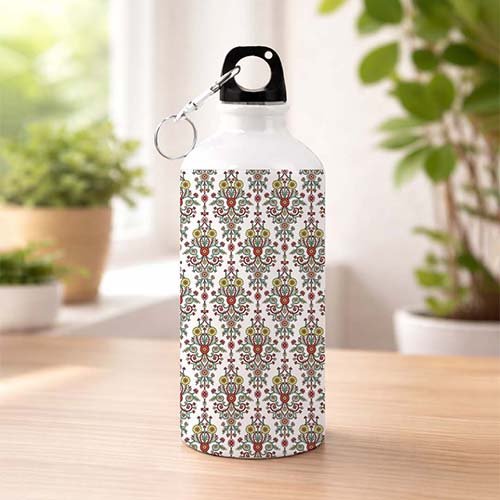 Vintage Floral Luxe Bottle|Unique Printed Sipper 500ml-Giftii