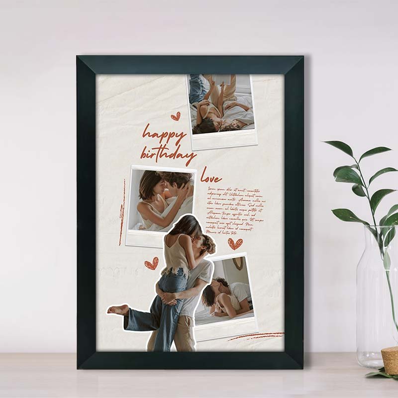 Personalized Romantic Birthday Love Photo Frame-Giftii