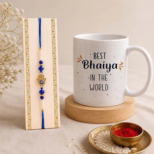 The Best Bhaiya in the World Rakhi Mug Set-Giftii