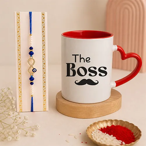 Boss Bhai Rakhi Mug Gift Set-Giftii