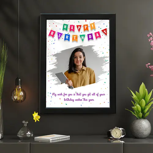 Happy Birthday Personalized Photo Frame-Giftii