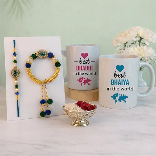 Luxury Raksha Bandhan Set For Bhaiya Bhabhi-Giftii