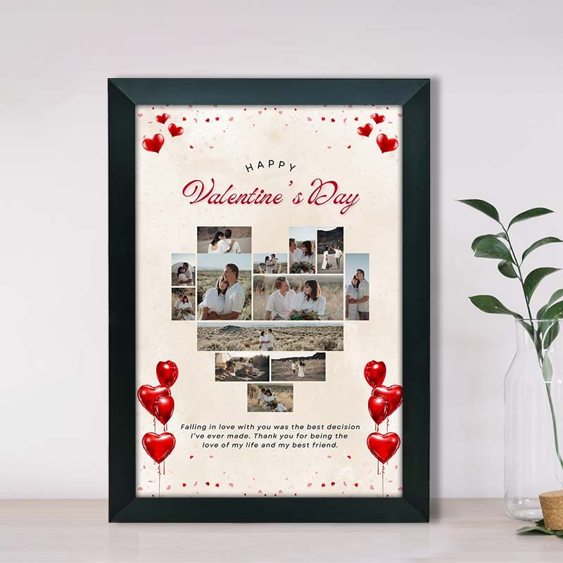 Heartfelt Valentine’s Day Photo Collage Frame-Giftii