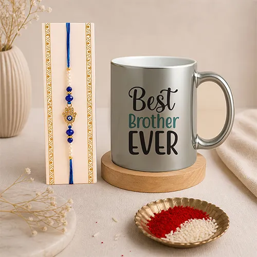 Best Brother Ever Evil Eye Rakhi Combo-Giftii