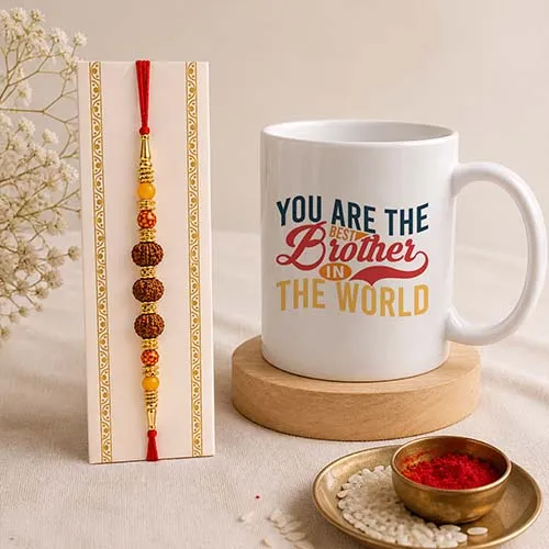 Premium Rakhi Mug Gift Set for Best Brother-Giftii