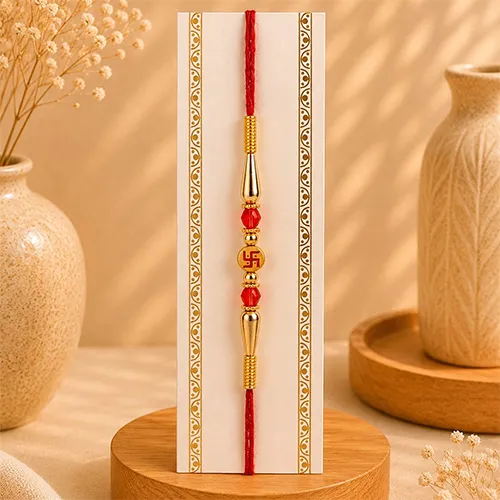 Traditional Swastik Blessings Rakhi-Giftii