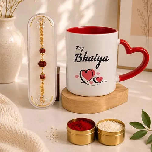 Cute King Bhaiya Mug Combo for Rakhi-Giftii