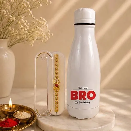 Ultimate Brother Rakhi & Premium Bottle Set-Giftii