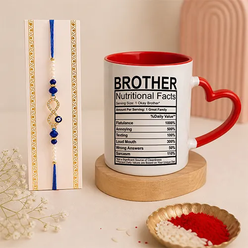 Cute Annoying Brother Rakhi Mug Set-Giftii