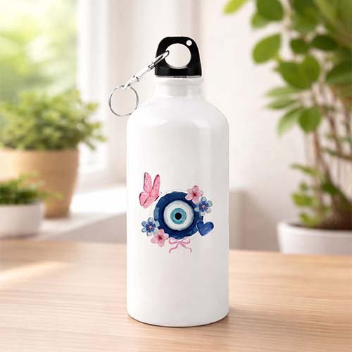 Cute Butterfly Nazar Protection Sipper Bottle 500ml-Giftii