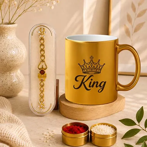 Royal Rakhi and Mug Combo for Modern Bhaiya-Giftii