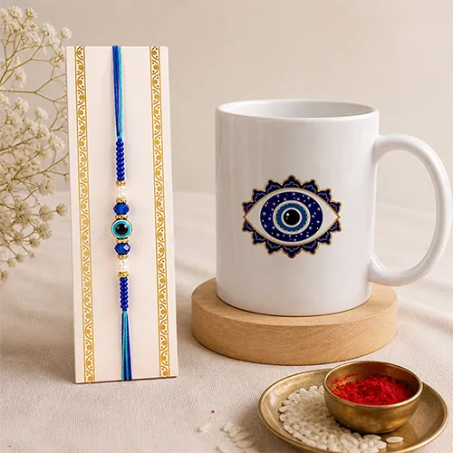 Positive Vibes Rakhi Mug Combo For Brother-Giftii