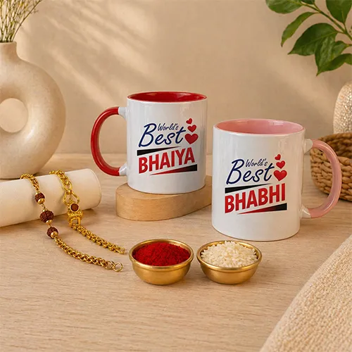 World’s Best Bhaiya Bhabhi Rakhi Set-Giftii