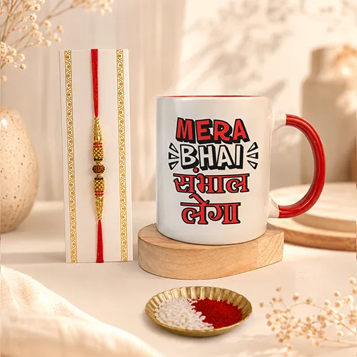 Savage Bhai Rakhi Mug Set-Giftii