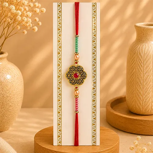 Exclusive Ethnic Floral Rakhi for Brother-Giftii