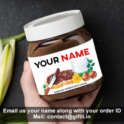 Personalized Nutella Jar