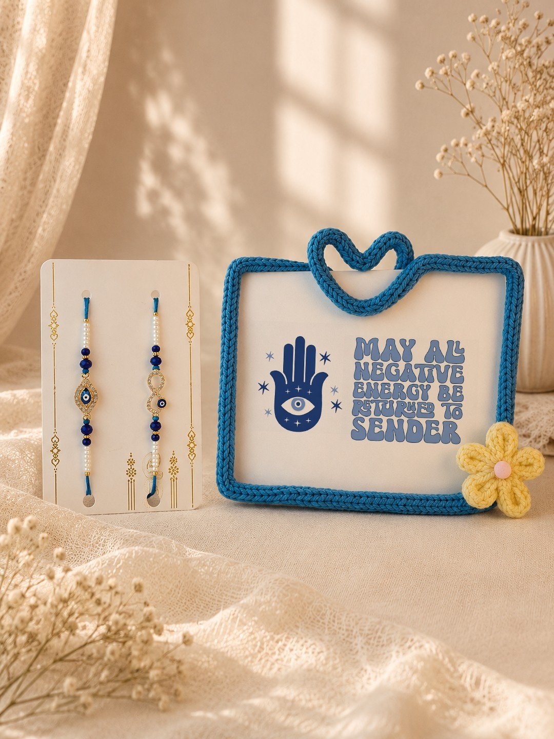 Good Luck & Protection Raksha Bandhan Gift Set for Bhaiya Bhabhi-Giftii