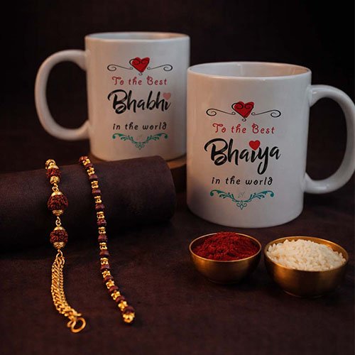 Best Bhaiya Bhabhi Love Mug Rakhi Combo-Giftii