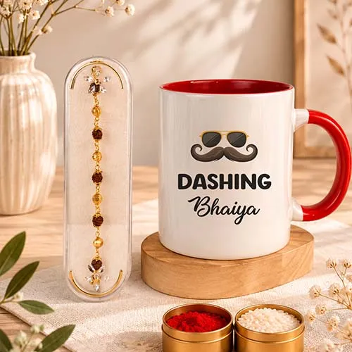 Exclusive Dashing Bhai Mug With Premium Rakhi-Giftii