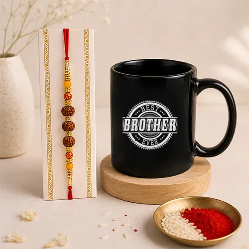 Daily Use Brother Mug & Festive Rakhi Set-Giftii