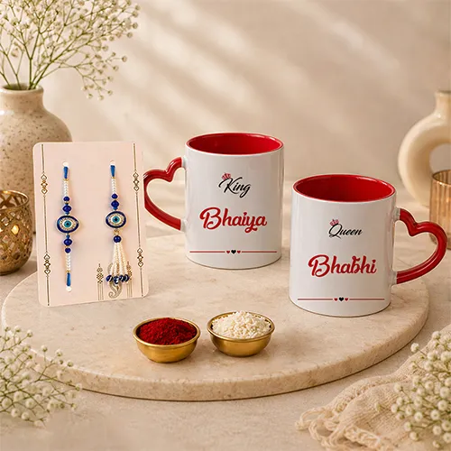 Raksha Bandhan Rakhi Set for Bhaiya Bhabhi-Giftii
