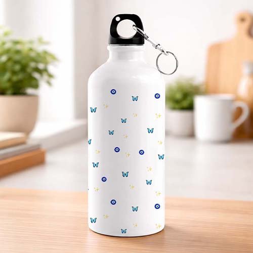 Evil Eye Butterfly Water Bottle-Stylish Hydration Sipper-Giftii