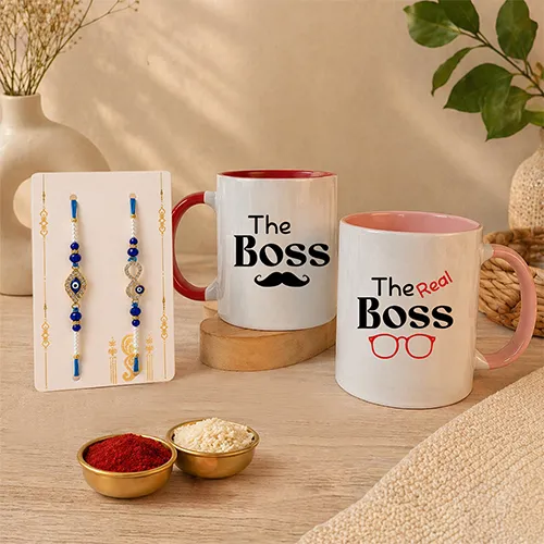 Cute Rakhi Special Mug Set-Giftii