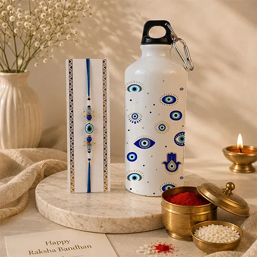 Nazar Kavach Rakhi & Sipper Set For Brother-Giftii