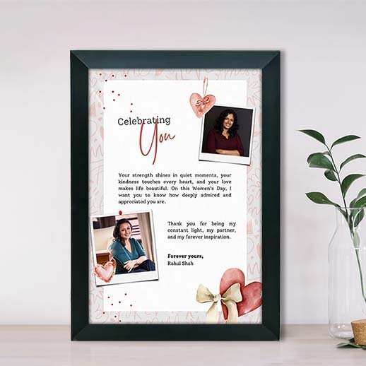 Classic Polaroid Note Frame Handwritten Style For Her-Giftii