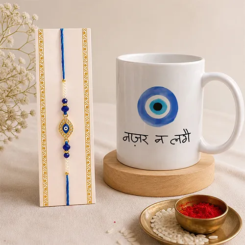Stylish Nazar Rakhi Combo For Brother-Giftii