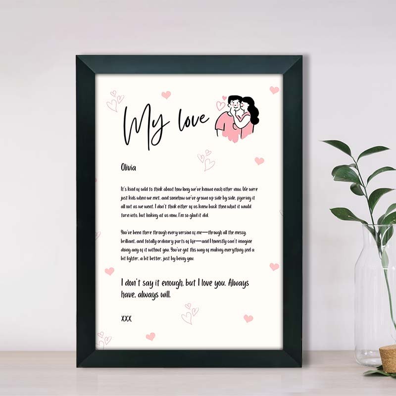 Personalized Love Letter Frame For Your Partner-Giftii