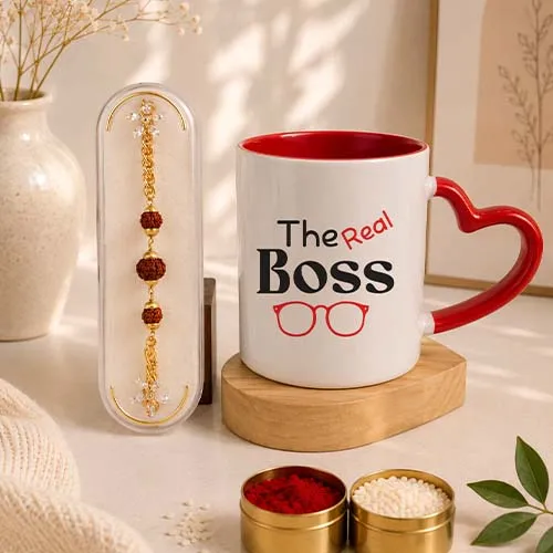 The Real Boss Rakhi Gift Combo for Brother-Giftii