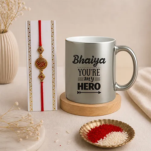 Hero Bhai Raksha Bandhan Mug Set-Giftii