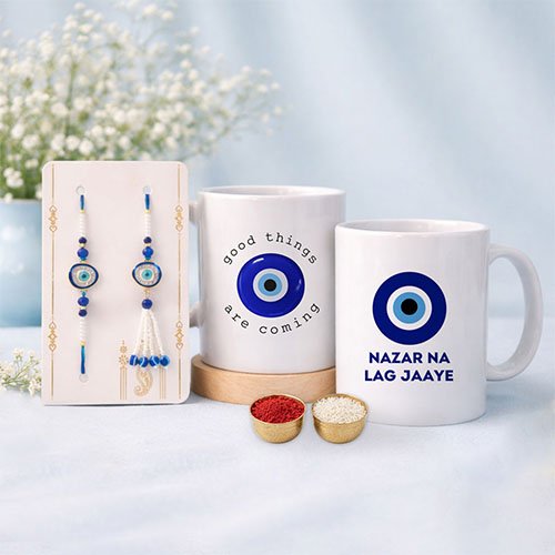Nazar Na Lag Jaaye Rakhi Combo for Bhaiya Bhabhi-Giftii