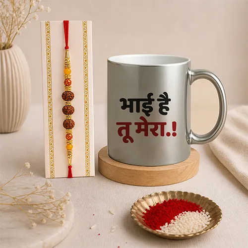 Bhai Hai Tu Mera Rakhi Mug Set-Giftii