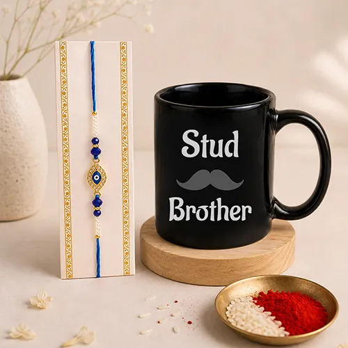 Stud Bhai Rakhi Mug Set-Giftii