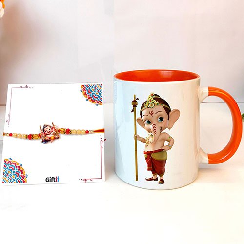 Cute Bal Ganpati Rakhi Set for Raksha Bandhan-Giftii