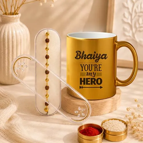 Modern Rakhi Mug Combo for Loving Brother-Giftii