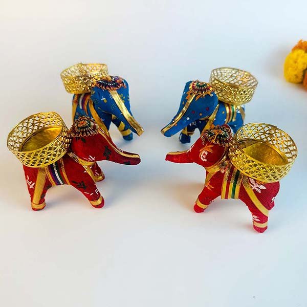 decorative elephant-shaped candle holder-Giftii