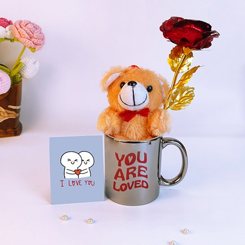 You Are Loved Mug Valentine Gift box for her-Giftii