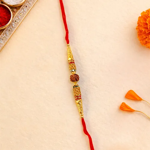 Spiritual Rudraksha Rakhi for Raksha Bandhan-Giftii
