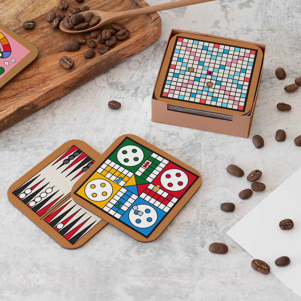 Customized Board Games Coasters - Set of 4