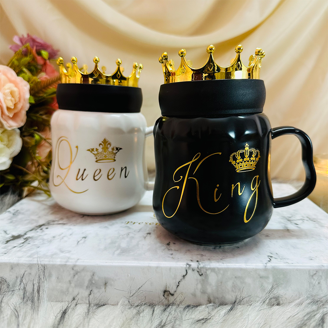 king and queen mug, online gift store, unique mugs for couple, gift for couple, gift for 1st anniversary